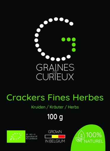 [GDCCRFH8X100G] Caisse de 8 X 100 g de Crackers Fines Herbes BIO
